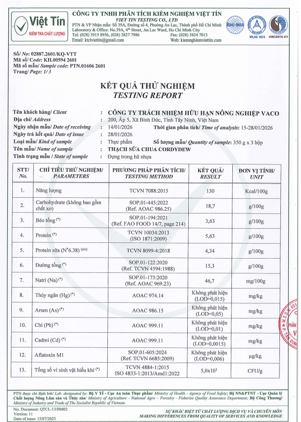 Kết quả kiểm nghiệm - Kim loại nặng & độc tố
